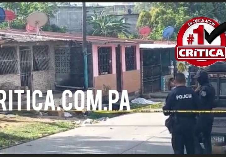 Escena del nuevo homicidio en Cocobolo.   (Video-Foto: Landro Ortíz)