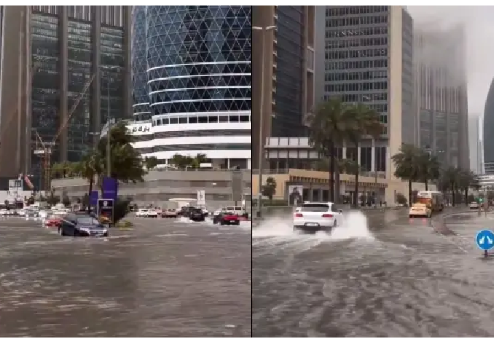 Fuertes lluvias paralizan aeropuertos y carreteras de Dubái