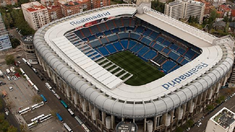 El estadio Santiago Bernabéu. Foto: Twitter