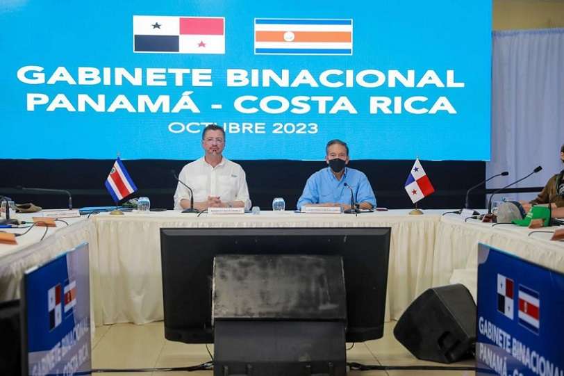 Reunión de presidentes de Panamá, Laurentino Cortizo, y de Costa Rica, Rodrigo Chaves.