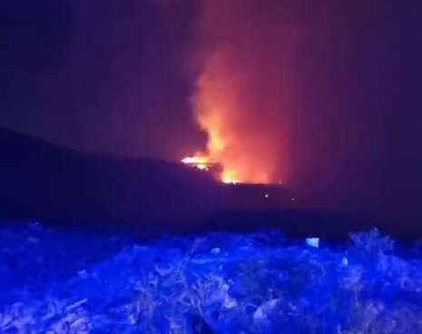 Fuego en Cerro Patacón.