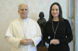 El papa León XIV recibe a la Nobel de la Paz María Corina Machado