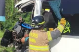 Conductor atrapado tras choque múltiple en autopista Arraiján–La Chorrera