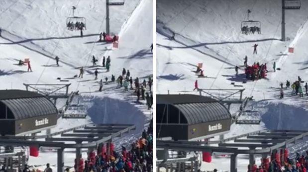 Jack permaneció aproximadamente un minuto y medio suspendido sobre el suelo. (Foto: captura de Facebook)