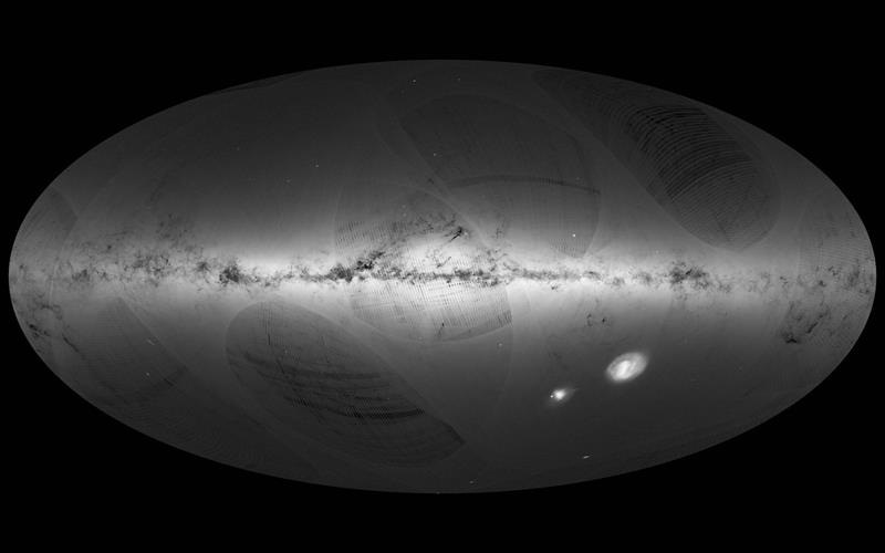 Imagen publicada hoy por la Agencia Espacial Europea que muestra el mapa tridimensional más detallado de la Vía Láctea, elaborado por la misión espacial Gaia.  /  Foto: EFE