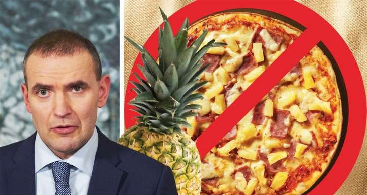 El portal MSN ilustró la información con la foto del mandatario, junto a una pizza de piña 