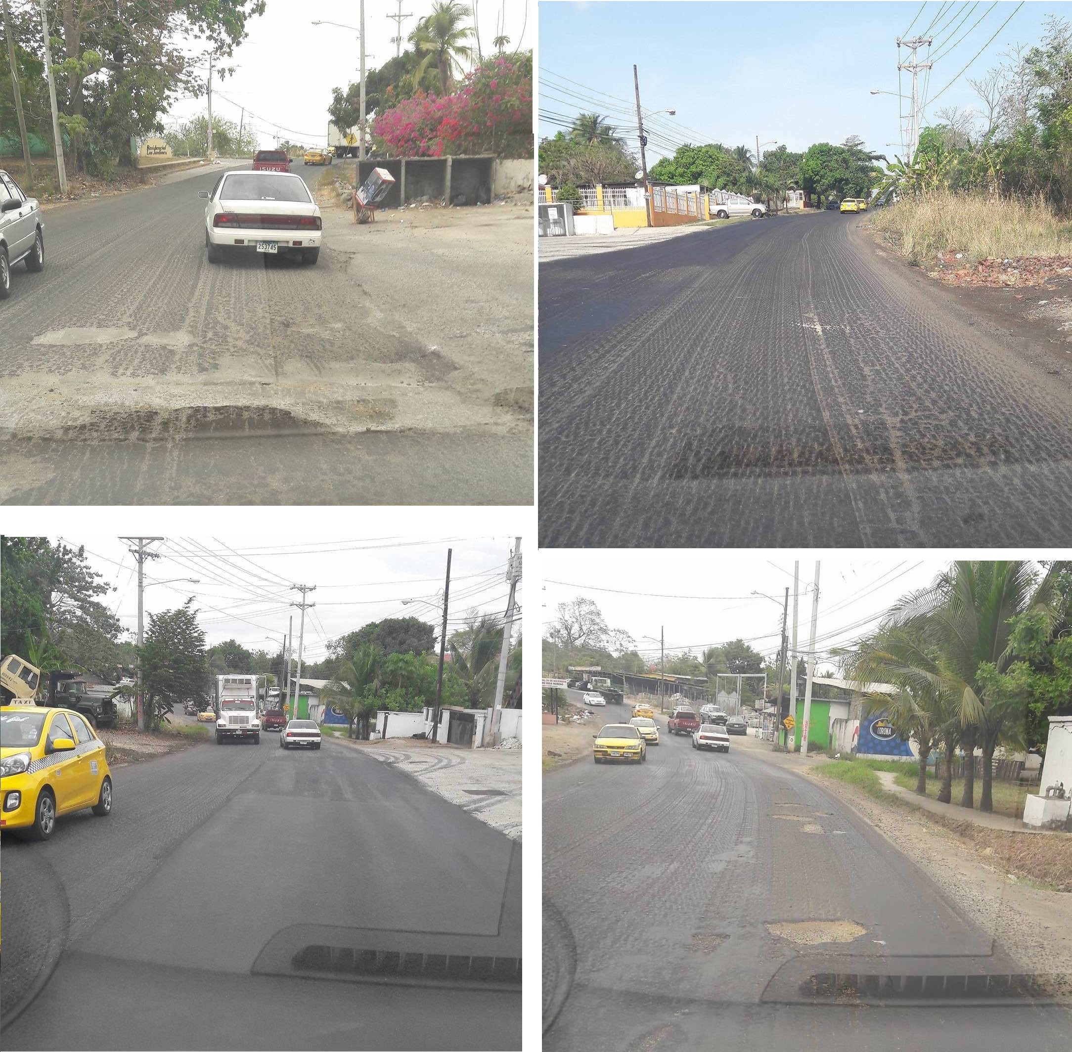 Vista general del estado actual de la antigua vía Panamericana.  /  Fotos: WhatsAppCri 