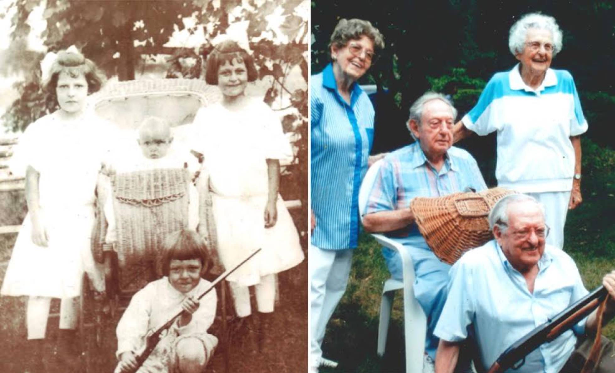 Los hermanos Kahn, en la década de 1910 y en el año 2000. COLECCIÓN FAMILIAR.