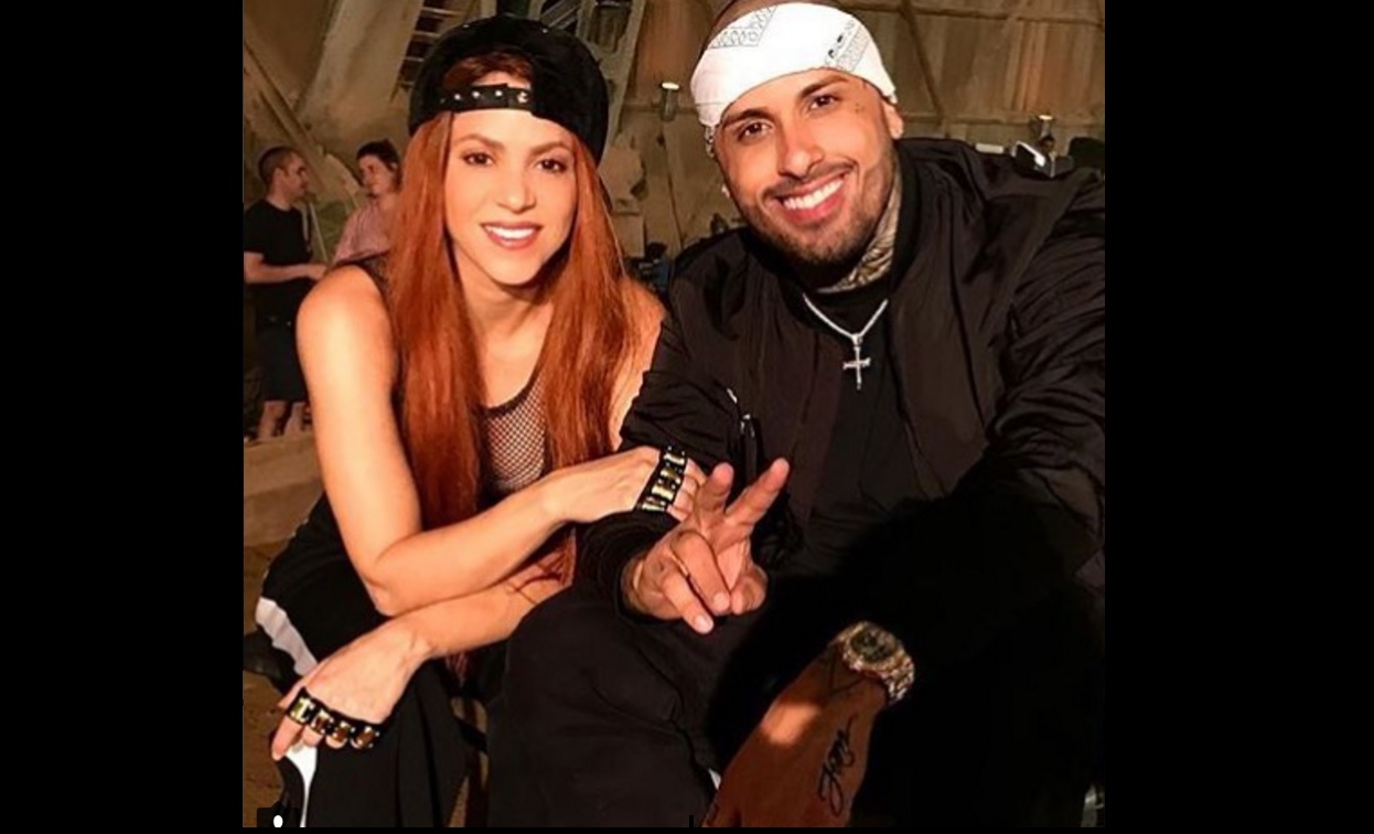 Shakira junto a  junto a Nicky Jam.  /  Foto: Instagram nicky_._jam