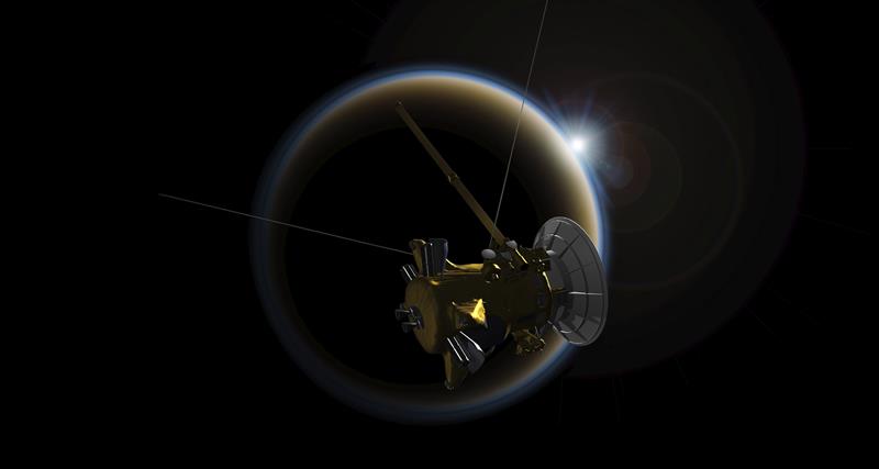 Imagen facilitada por la NASA que muestra una versión artística de la sonda Cassini. EFE