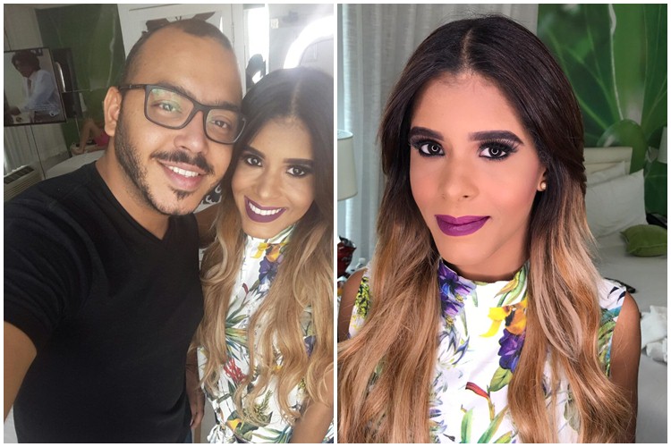 Roberto Ramos junto a Naty Hernández, maquillista profesional panameña. 