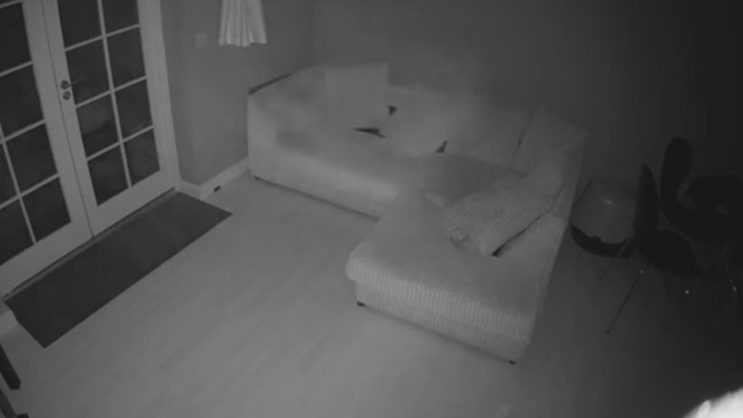 Captura del video filamado de una residencia, supuestamente embrujada.