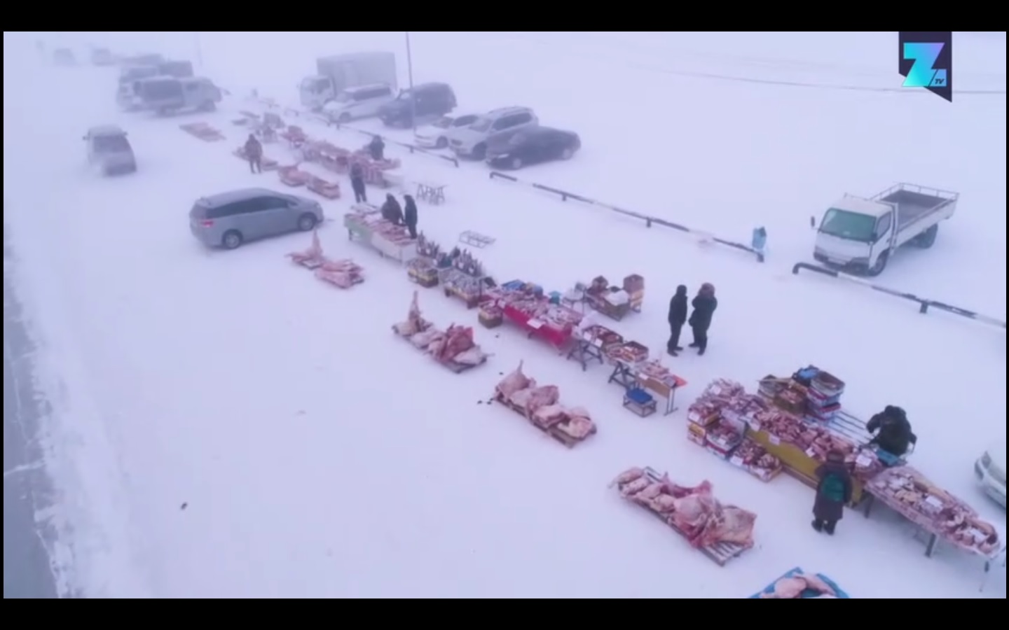 Todo permanece congelado debido a las bajas temperaturas.