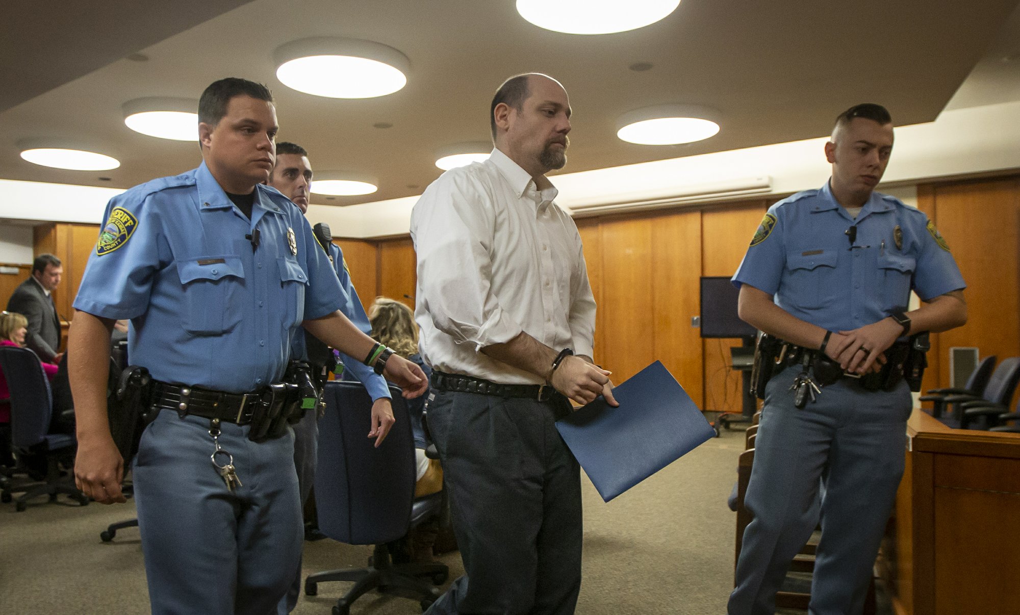 Stephen Bodine, de 41 años, de Wichita, fue condenado por la muerte de Evan Brewer en mayo de 2017. AP