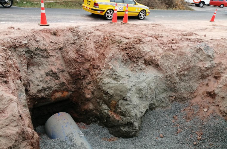 Se pondrá una “T” desde la nueva línea de 30 pulgadas que llevará agua a Capira a una de 60 pulgadas de la potabilizadora.  Eric A. Montenegro