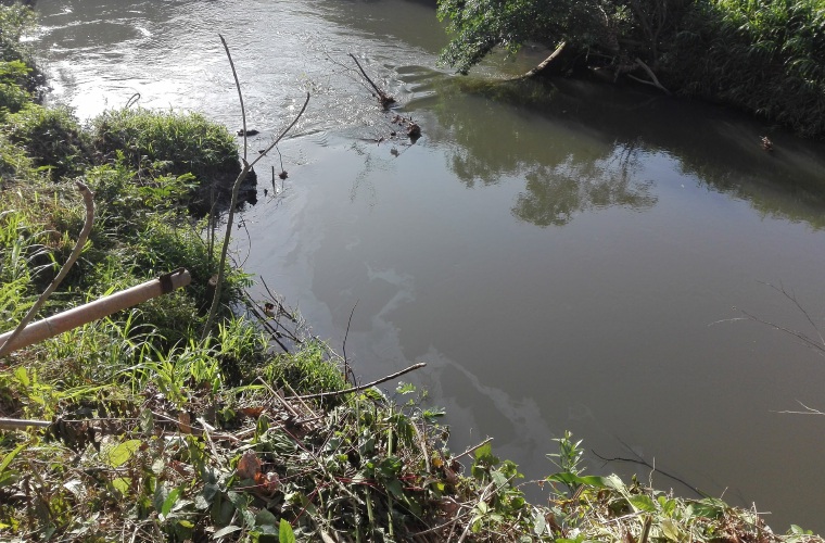 El río Trapichito registra un elevado grado de contaminación, según las autoridades del Ministerio de Salud (Minsa).  Eric A. Montenegro