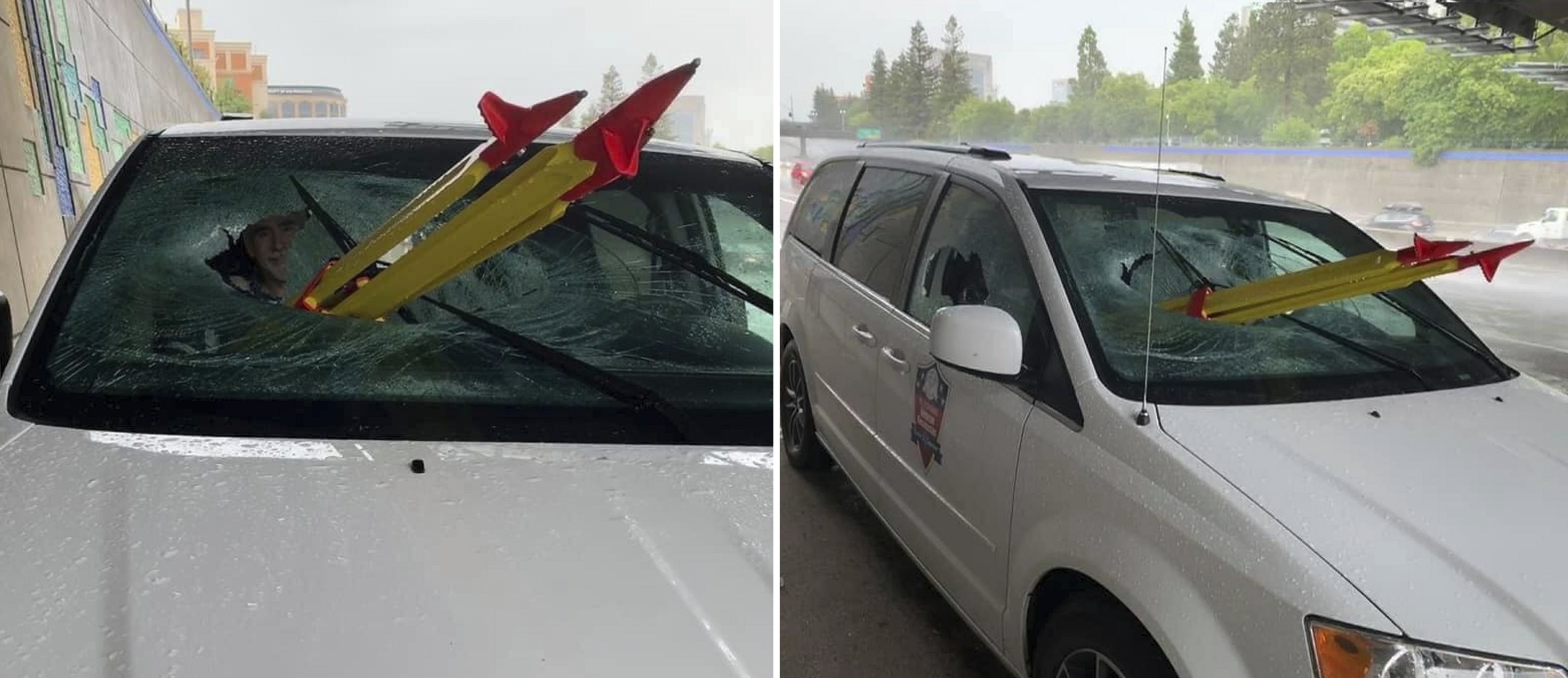 El pasajero sobrevivió pero con costillas rotas y un pulmón parcialmente perforado. AP