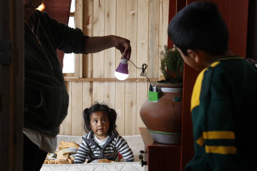 Un macetero de arcilla, una pequeña planta, decenas de microorganismos y nanotecnología para producir energía eléctrica. EFE