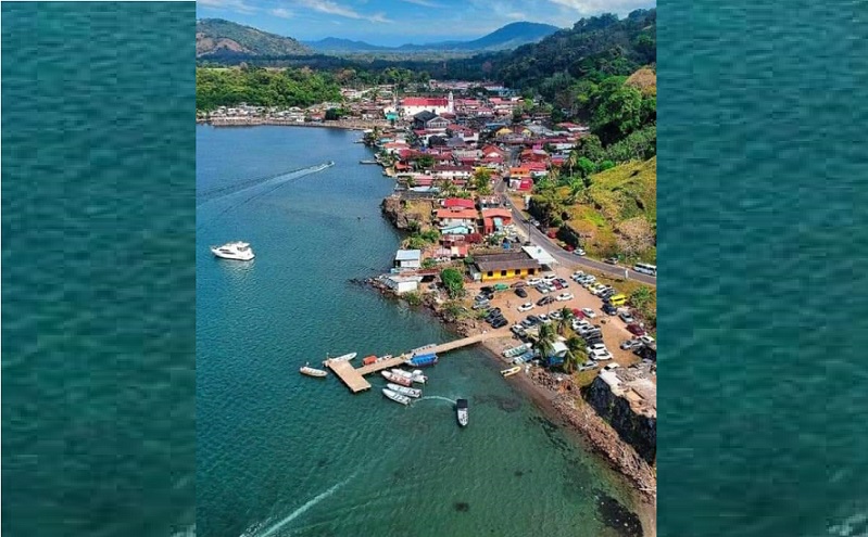 Vista aérea del pueblo Portobelo, en Colon.
