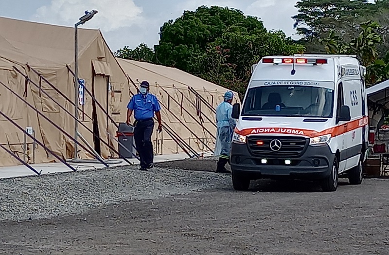 Este hospital de campaña alojó a un máximo de 20 personas.