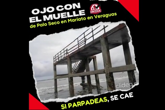 Una parte de la escalera ya desapareció por completo.