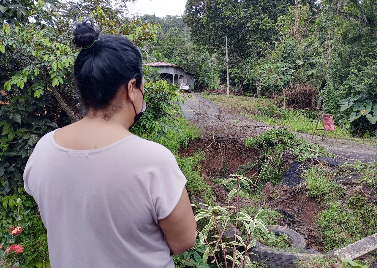 Vía interna del corregimiento de Guadalupe, en el distrito de La Chorrera.