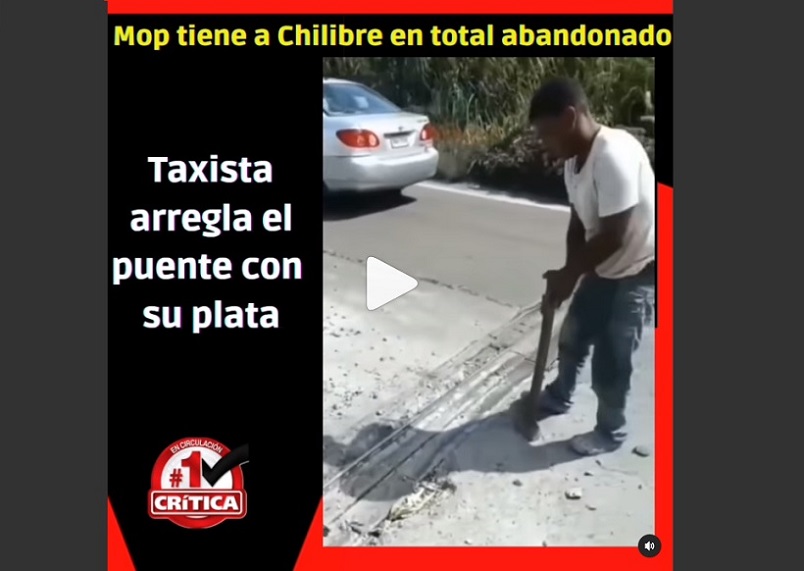 El taxista compro con su dinero los materiales necesarios para la reparación.