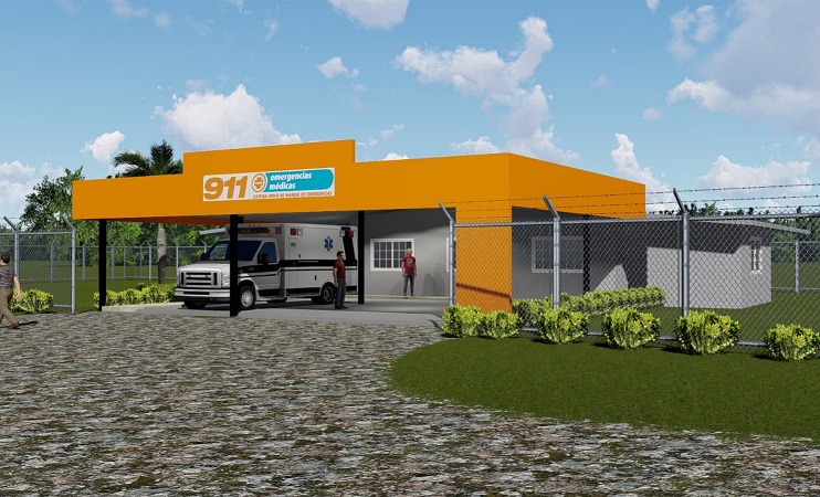 Boceto de lo que será la sede del Sume 911 en Santiago, Veraguas.
