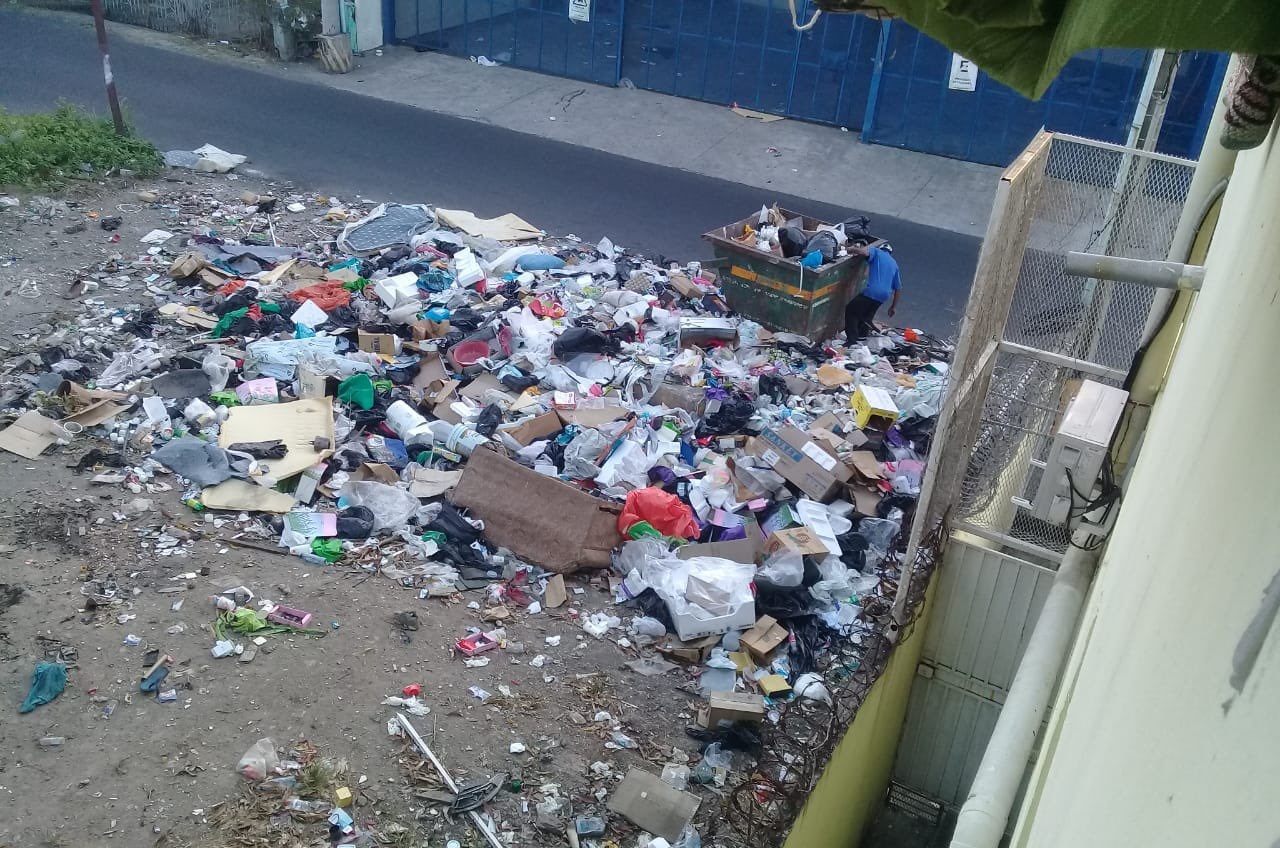 También hay personas sin techo que sacan las bolsas del contenedor y las rompen.