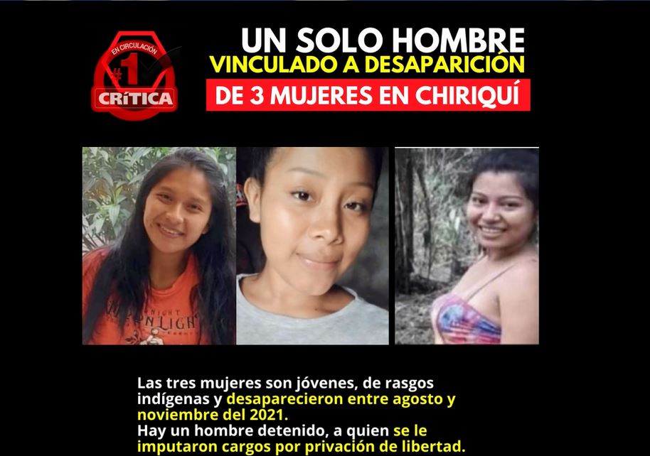 Un solo hombre vinculado a desaparición de tres mujeres en Chiriquí ...
