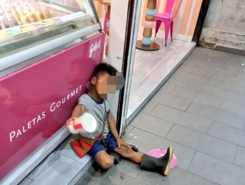 La imagen que fue tomada por la activista y defensora de derechos de los niños, Lucy Córdoba.