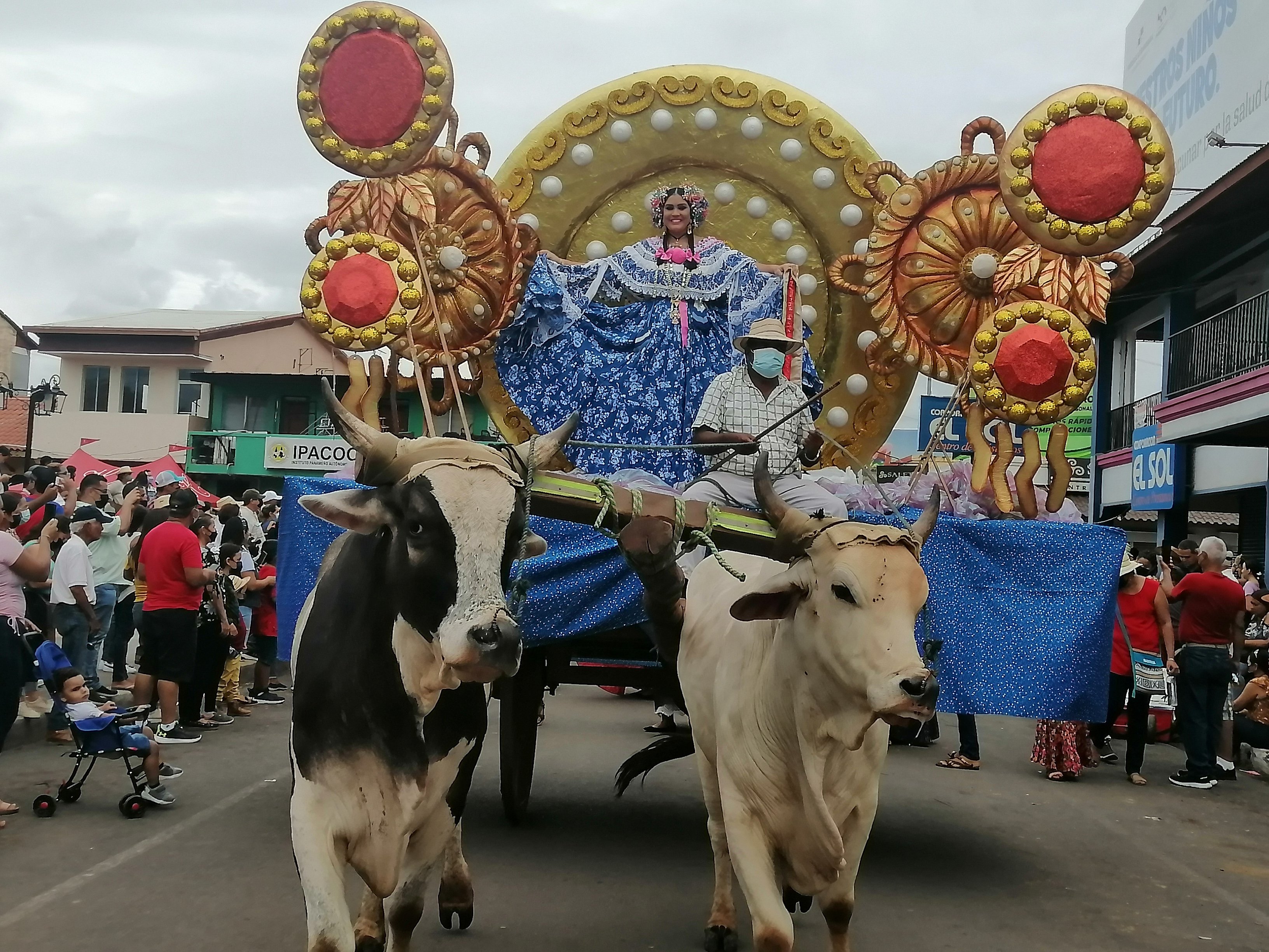 Colorido desfile de carretas en Chitré.