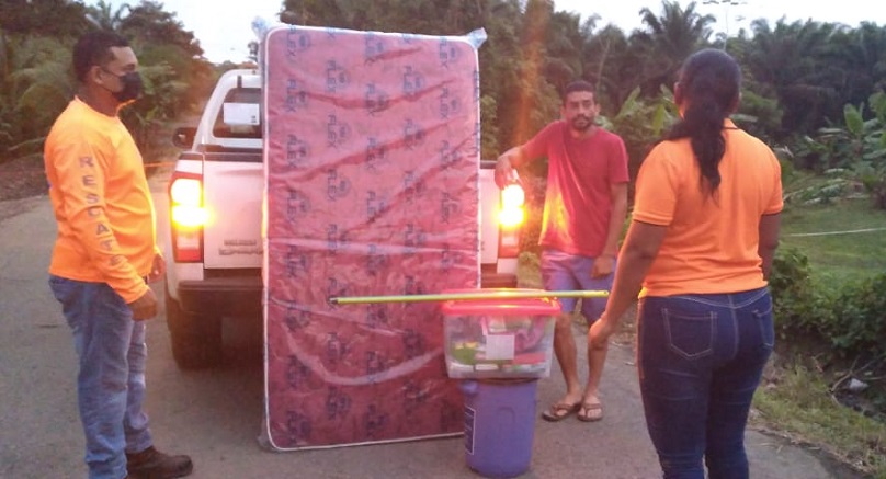  Sinaproc trasladó asistencia humanitaria a las familias afectadas.