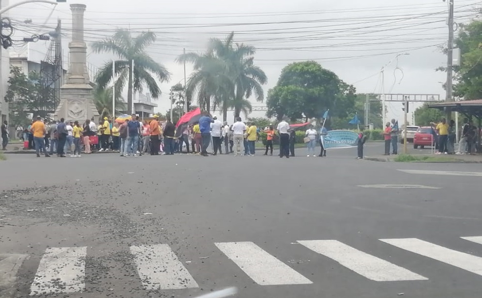La protesta duró dos horas.