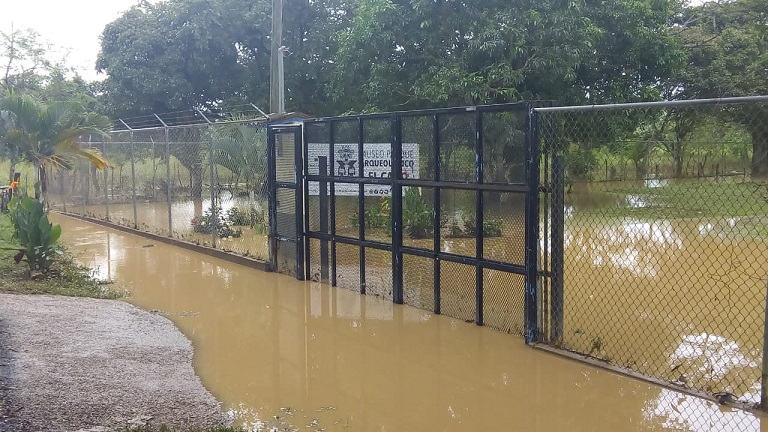 Vista general de afectaciones en las instalaciones del Museo de El Caño.