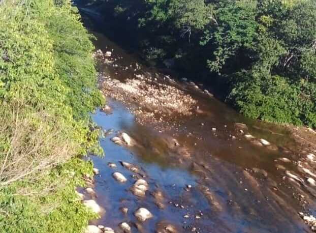 Bajo nivel del río Grande.