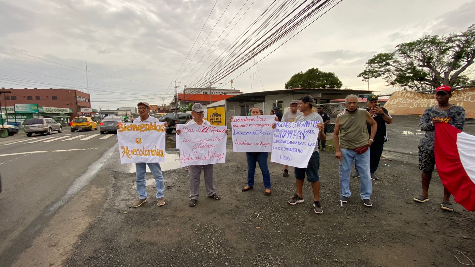La protesta se realiza de manera pacífica