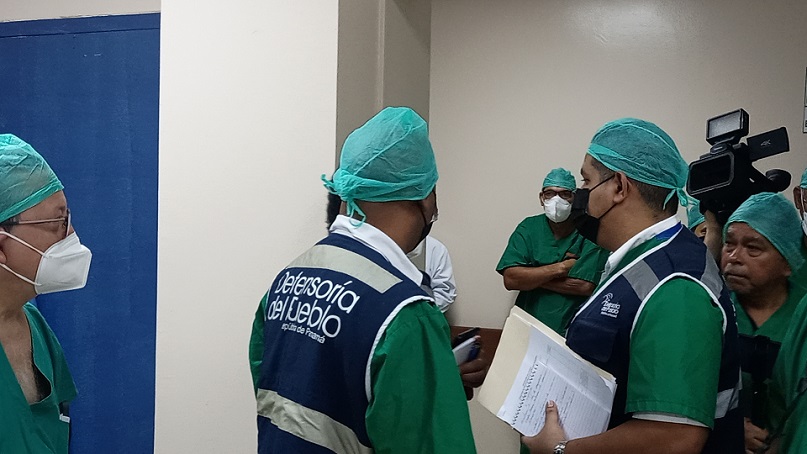 La inspección se realizó a solicitud de los médicos especialistas de este hospital.