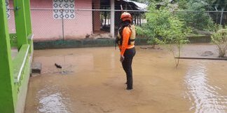 Una de  las casas afectadas por introducción de agua en Chiriquí.