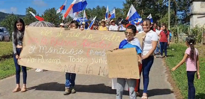 La comunidad de Chepo, ubicada en las tierras altas del distrito de Las Minas, salió en defensa del medio ambiente.