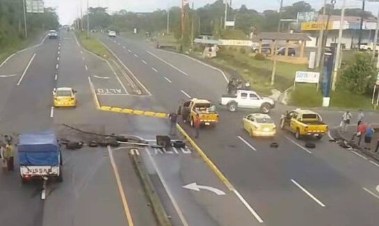 Cierre en Horconcitos, provincia de Chiriquí.