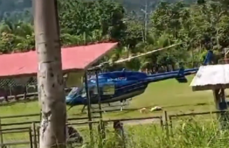 ¡Qué susto!  Helicóptero fuera de control en Bocas del Toro (Video)