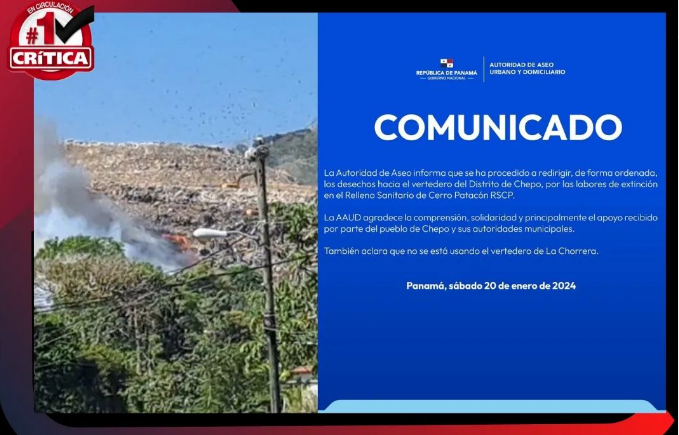 Basura de Patacón será enviada a Chepo por incendio