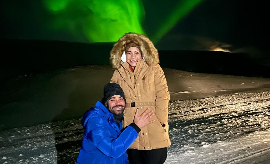 Sara y Agustín festejaron su amor en Islandia. Foto: Instagram