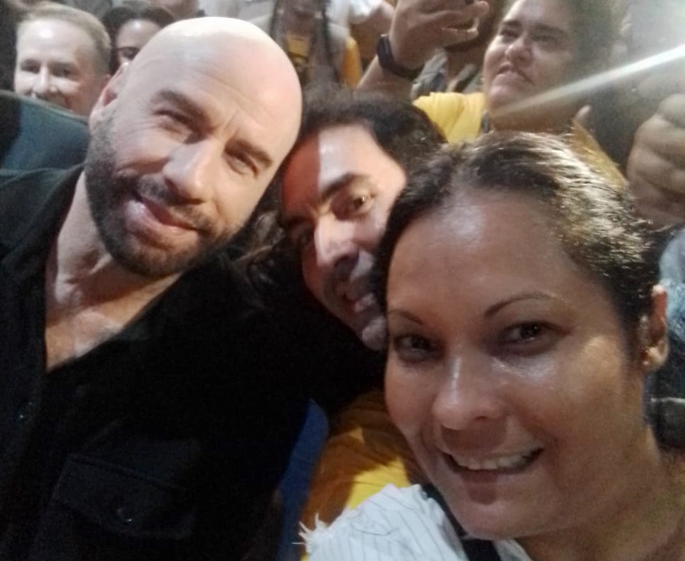 John Travolta durante su visita en Panamá.