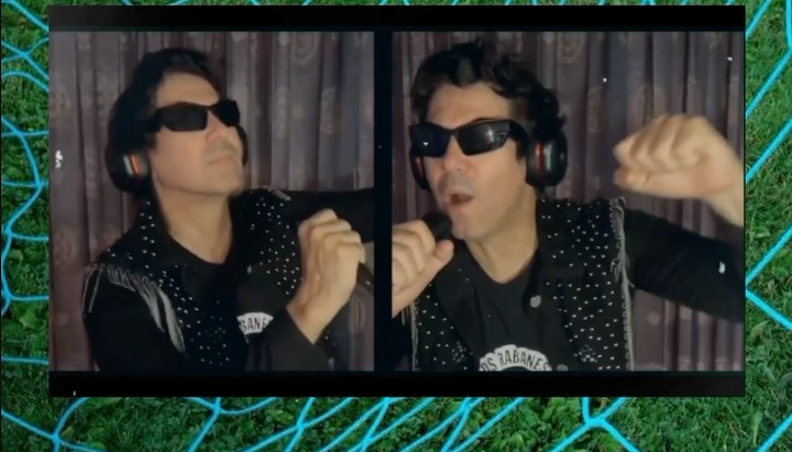 Emilio Regueira durante la grabación del tema. Foto: Instagram.