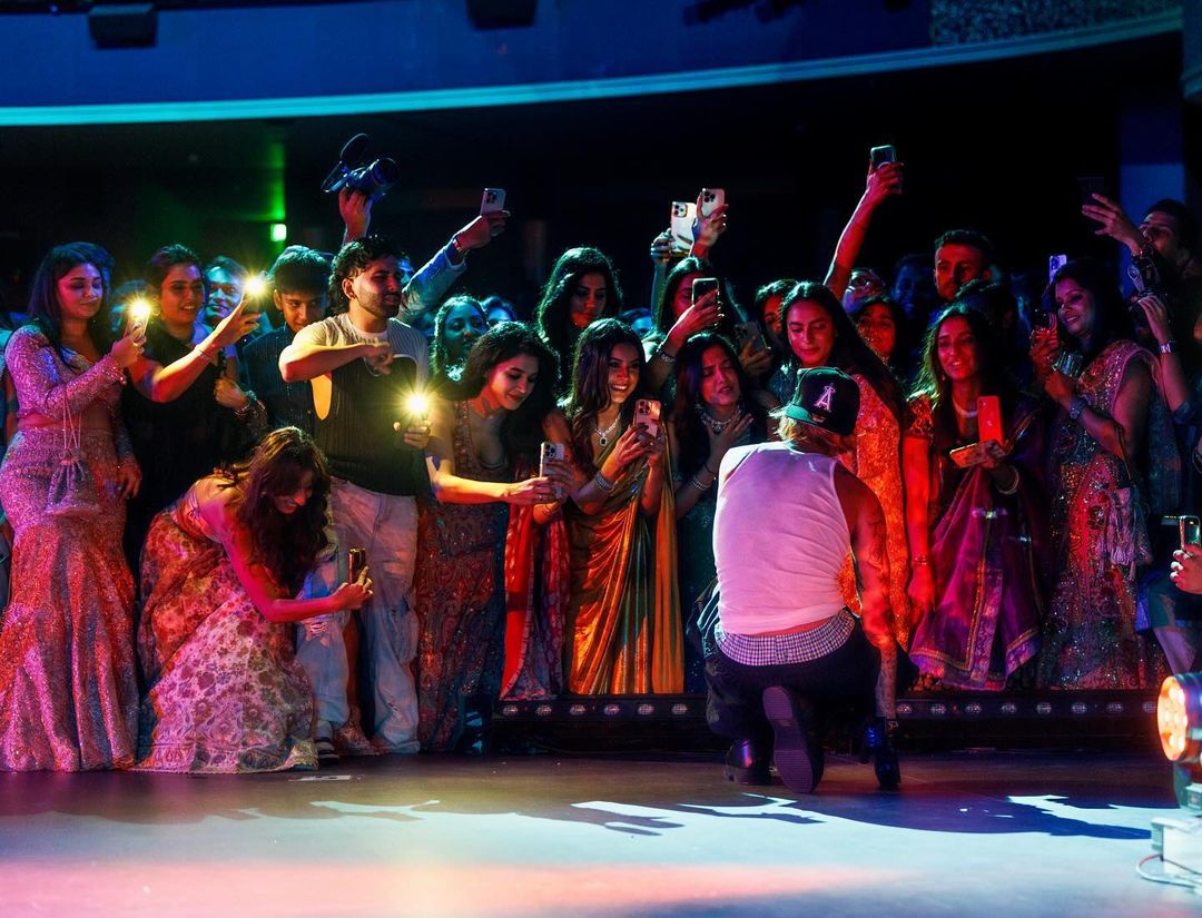 El cantante Justin Bieber durante su show. Foto: Instagram