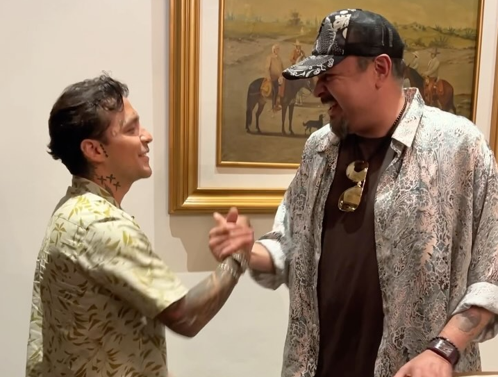 Nodal saluda a su suegro Pepe Aguilar. Foto: Instagram