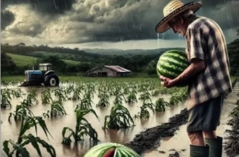 Si sigue lloviendo los cultivos se dañarán.
