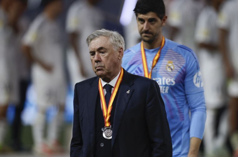 Ancelotti, durante la ceremonia de premiación.